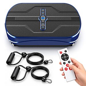 [Prime] 99-Speed Natini Whole Body Vibration Plate Exercise Machine w/ Resistance Bands (Blue) $39.99 + Free Shipping