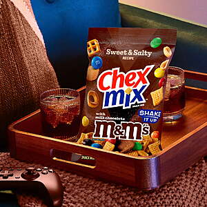 $3.46 Walmart buy 2, get 75c Walmart Cash Chex Mix Sweet and Salty Snack Mix, with M&Ms Milk Chocolate Candies, 13.5 oz