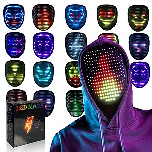 COOLGUARDER Led Mask with Gesture Sensing, Light up Mask toy for gift $15.99