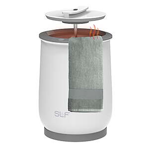 SLF Luxury Towel Warmer, 20L Electric Hot Towel Warmer Bucket, Fits Up to Two 40"x70" Oversized Towels, 18.5 x 13 in, White $59