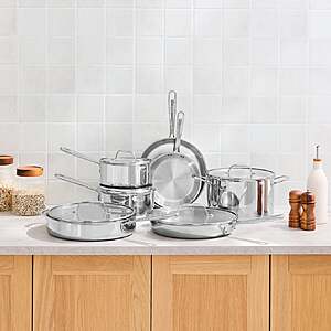 T-fal 12-piece Tri-Ply Stainless Steel Cookware Set $139.99 free shipping Costco.com
