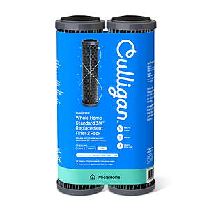 Culligan SCWH-5 Whole Home Standard 3/4" Water Filter Replacement, Fine (2-Pack)( Other Filters On Sale As Well ) $8.71