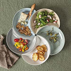 over&back 5-piece Serve Set $17.99 Multi or White Free Shipping Costco.com
