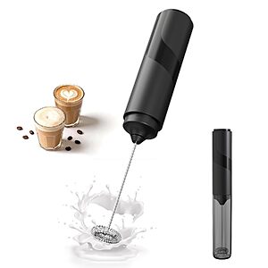 Circle Joy Portable Battery-Operated Handheld Milk Frother Wand (Black) $5.99 + Free Shipping w/ Prime or on $35+