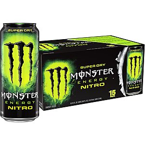 15-Pack 16-Oz Monster Energy Nitro Super Dry Energy Drinks $18.27 w/ S&S + Free Shipping w/ Prime or on $35+
