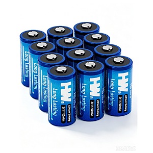 Prime Members: 12-Pack HW CR123A 3V 1700mAh High Capacity Lithium Batteries $9.58 + Free S&H