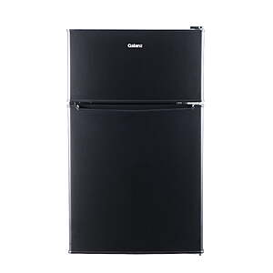 Galanz 3.1 Cu Ft Two Door Mini Fridge With Freezer Black or Stainless Steel - Energy star certified, compact and efficient for dorms, offices, and small spaces $128