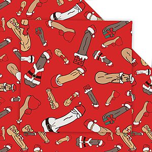 6 Pack Dtiafu Funny Wrapping Paper Adult Red Christmas Gift Wrapping Paper Bulk Folded Flat Rude Shape $5.99