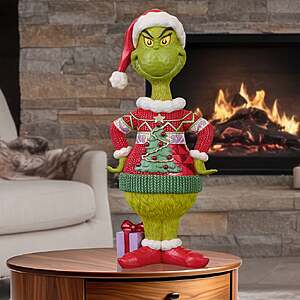 $59.99 COSTCO B&M Christmas Ugly Sweater Grinch Resin Statue