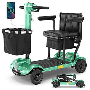 Wooken Lightweight 4-Wheel Mobility Scooter for Seniors & Adults $559.99