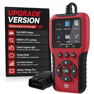 [Prime] Safescan OBD2 Scanner Car Diagnostic Tool (Red) $12.99 + Free Shipping