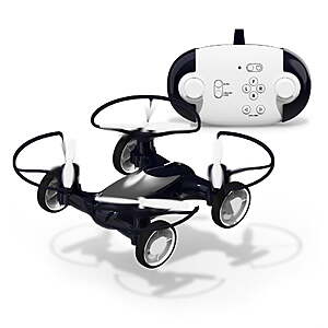 Sharper Image Fly+Drive Dual-Function Vehicle Drone, Black 5.5 in x 5.51 in - $20