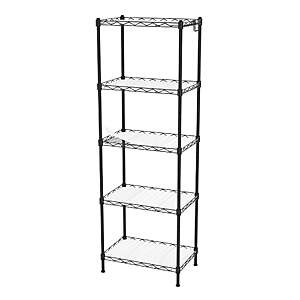 WORKPRO 550 lbs 5-Tier Metal Shelving Unit, 17"W x 11.5"D x 51.5"H, Adjustable Storage $40