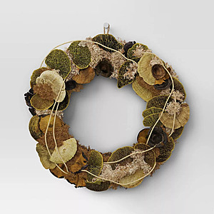 Threshold 21.25" Mushroom Preserved Indoor Fall Wreath $20 + Free S&H