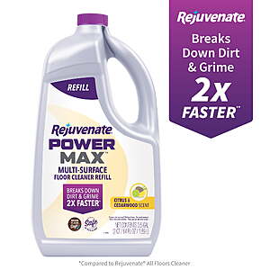 Rejuvenate PowerMax Multi-Surface Floor Cleaner Refill, Citrus & Cedarwood Scent, 64 fl oz $7.97 + $2.50 Walmart Cash $5.47