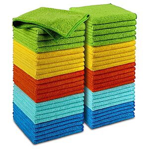 50-Pack 12"×12" AIDEA Microfiber Cleaning Cloths $12.74 w/ S&S + Free Shipping w/ Prime or on $35+