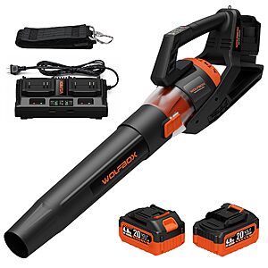 WOLFBOX MT500 40V Cordless Leaf Blower w/ 2 4Ah Batteries $98.60 + Free S/H