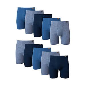 $23.98 FS WALMART+ Hanes Men's Super Value Pack Covered Waistband Boxer Briefs 10 Pack