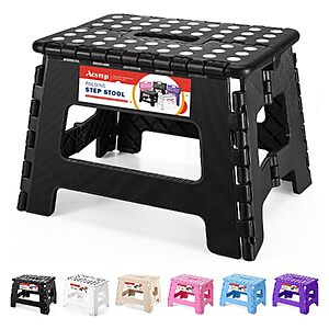 9" Foldable Kids Step Stool (Black) $9.99 + Free Shipping w/ Prime or on $35+
