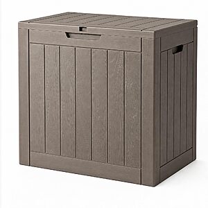 NUNU LAB 34 Gal Outdoor Storage Box Waterproof Lockable,Deck Box $21.49