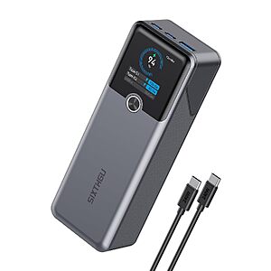 SIXTHGU 20,000mAh 140W 3-Port Portable Laptop Power Bank (Grey) $64.99 + Free Shipping