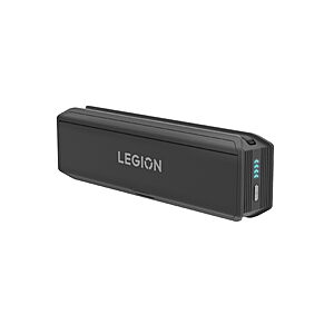 Lenovo Legion Go 65W 12800 Power Bank, Portable Power for Handheld Gaming and Other Devices, USB-C Integrated Cable, Magnetic Attach, Built-in Stand, Black