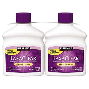 Costco Members: 10 bottles (5 x 2) 29.9 oz  Kirkland Signature LaxaClear, 500 total Doses $69.95 shipped (generic for MIRALAX)