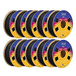 Costco Members: 10-pk 1-kg Overture PLA Spools 3D Printing Filament (black / white) $80