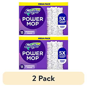 2x 11 Count Swiffer Power Mop Multi-Surface Mopping Pad Refills for Floor Cleaning, $19.94