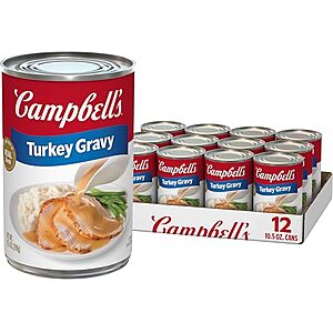 [SnS, AC] $9.60 | 12-Pack 10.5-Oz Campbell's Turkey Gravy at Amazon (80￠ each)