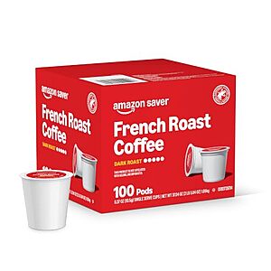 [SnS, AC] $15.63 | 100-Count Happy Belly Dark Roast Keurig Coffee Pods (French Roast) at Amazon