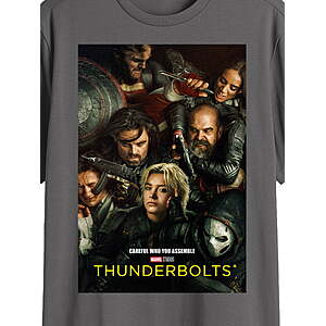 Thunderbolts, Men's & Big Men's Graphic Tee, Group Poster $4.4