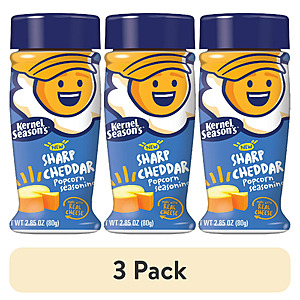 3 pack Kernel Season's Sharp Cheddar Popcorn Seasoning, 2.85 oz @ Walmart for $10.44! Ships FREE with Walmart+ account!