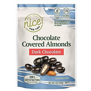 10/13 - 10/14 ONLY - Nice! For You Chocolate Covered Almonds/Cashews, 5.0 oz (Milk or Dark Chocolate) - 2 for $4.79