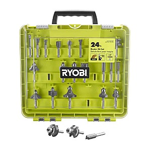 RYOBI 24-Piece Router Bit Set $49.97