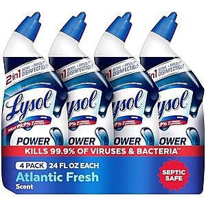 [AC] $6.06* | 4-Pk 24-Oz Lysol Power Clinging Gel Toilet Bowl Cleaner (Atlantic Fresh) at Amazon ($1.51 each)