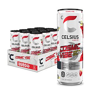12-Pack 12-Oz Celsius Sugar Free Energy Drink (Cosmic Vibe) $13.27 w/ S&S + Free Shipping w/ Prime or on orders over $35