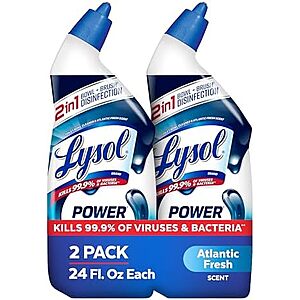 [SnS, AC] $2.92* | 2-Pack 24-Oz Lysol Power Toilet Bowl Cleaner Gel (Atlantic Fresh) at Amazon