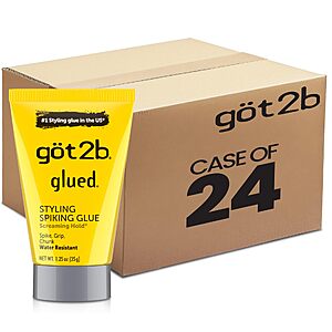 24-Pack 1.25-Oz Got2b Glued Travel-Size Spiking Hair Gel $33.20 w/ S&S + Free Shipping w/ Prime or on orders over $35