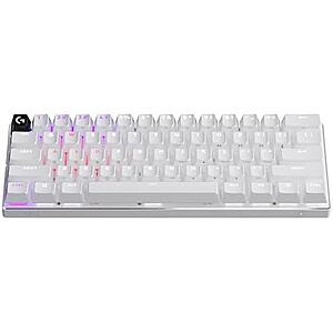 $99.99* | Logitech G PRO X 60% Wireless Gaming Keyboard (Linear Optical) - White at Amazon