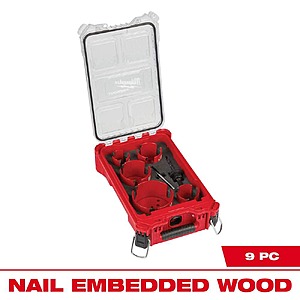 $103, FS, Home Depot, BIG HAWG Carbide Hole Saw Kit (9-Piece) with PACKOUT Case, Home Depoit