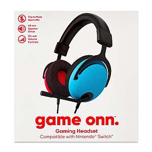 $19.67, onn Wired Gaming Headset Compatible with Nintendo Switch/Switch OLED/Switch Lite, Multicolor, Walmart