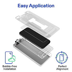 $4.88, onn Corning Glass Screen Protector for iPhone 17e / 16e / 14 / 13 / 13 Pro with Easy Application Tray, Walmart