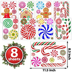 59-Piece Miss Fantasy Gingerbread Christmas Wall, Door & Floor Sticker Decorations $3.59 + Free Shipping w/ Prime or on $35+