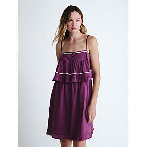 Scoop Women’s Flowy Cotton Mini Dress with Lace Trim, Sizes XS-XXL (2 colors) $7.20