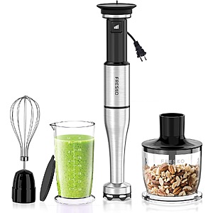 Prime: FRESKO Immersion Blenders Handheld, Variable Speed Trigger 4-In-1 Stainless Steel Hand Blender with Food Chopper $29.99 + Free Shipping