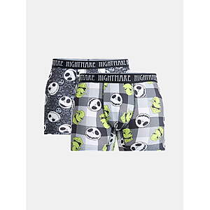 The Nightmare Before Christmas Men's Boxer Briefs, 2-Pack, Sizes S-L $5.47