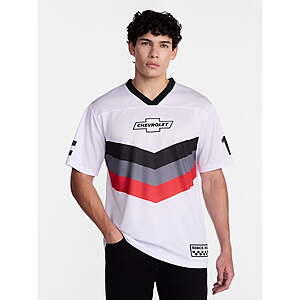 Chevrolet Men's Graphic Mesh Soccer Jersey (White, Large) $6.95 + Free Shipping w/ Walmart+ or on $35+