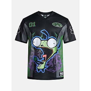 Invader Zim Men's Front & Back Graphic Soccer Jersey (Black, Sizes: XL-3XL) $6.74 + Free Shipping w/ Walmart+ or on $35+