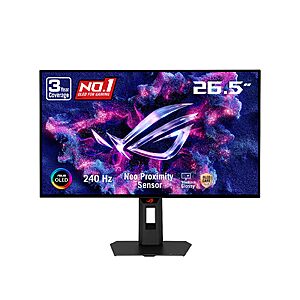 ASUS ROG XG27AQDMGR 27 Inch 1440p 240Hz Glossy OLED HDR Gaming Monitor $384